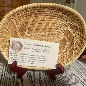 Hand woven Native American basket